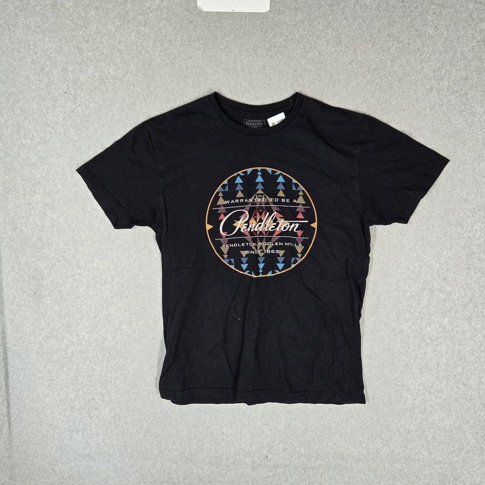Pendleton Men Shirt L/G Black Graphic Short Sleeve